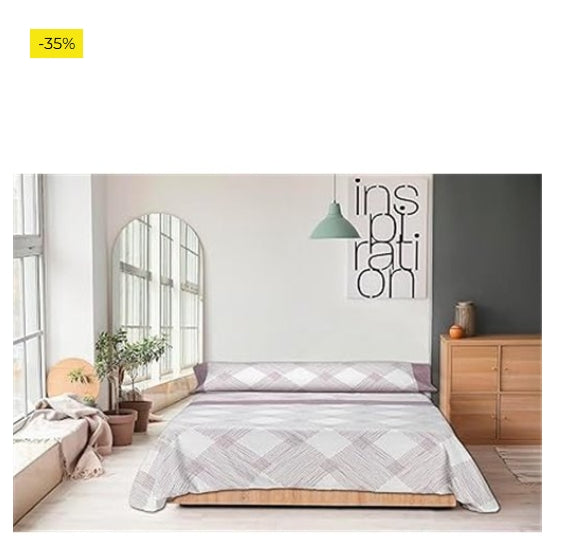 MANTAS MORA - Juego de sábanas Franela 100% Algodón 3/4 Piezas para Invierno 200g/m2 Calidez y suavidad Tacto Natural N85