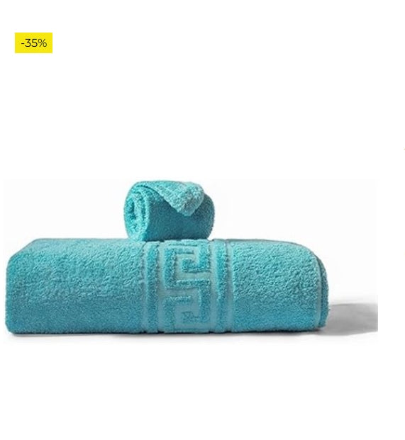 nice homeit Juego de Toallas de baño de algodón 100% con secador Turbante – Suaves y Altamente absorbentes – Fabricado en Italia