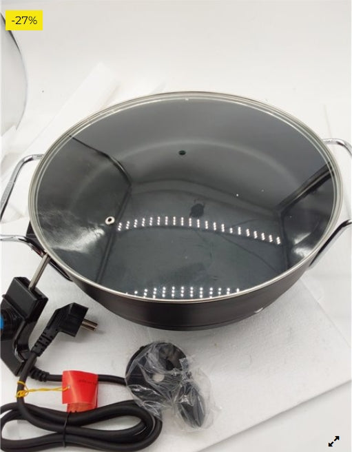 Princess 162367 Multi Wonder Chef Pro, Cazuela multiusos eléctrica versátil, 35 cm de diámetro, 7 cm de profundidad, termostato