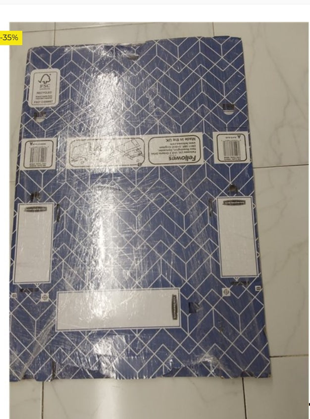 Bankers Box Caja archivadora A4, serie Décor para oficina y hogar, 100 mm de ancho, cartón ondulado 100% reciclado, color azul p