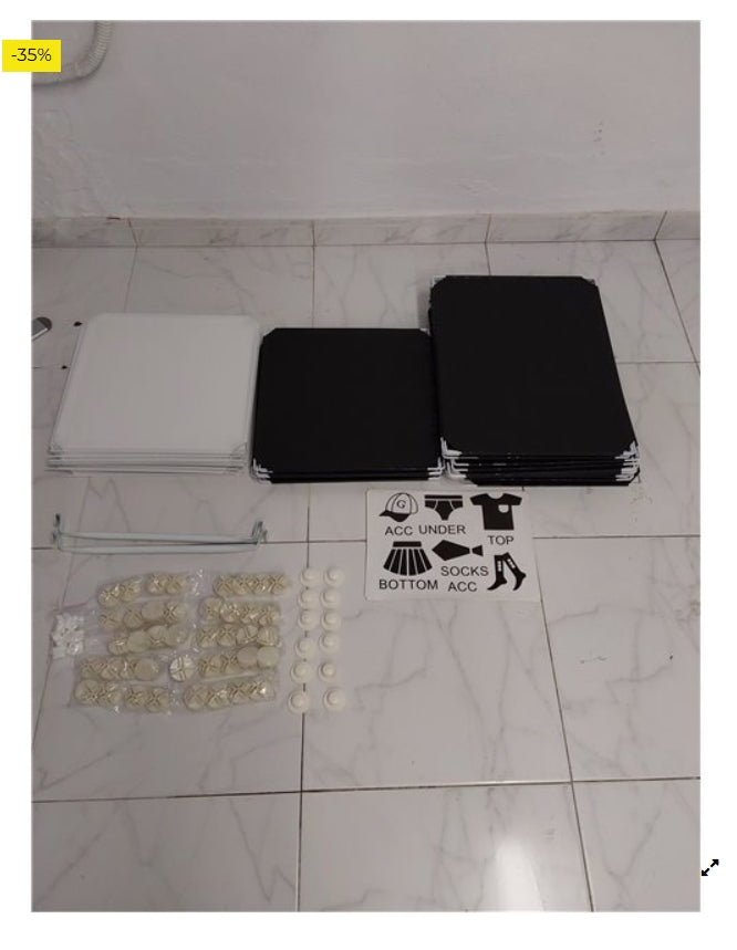 BAKAJI Armario Armario Modular de 12 Cubos con 2 Puertas Perchero 6 estantes móviles modulables modulables Ahorro de Espacio Org