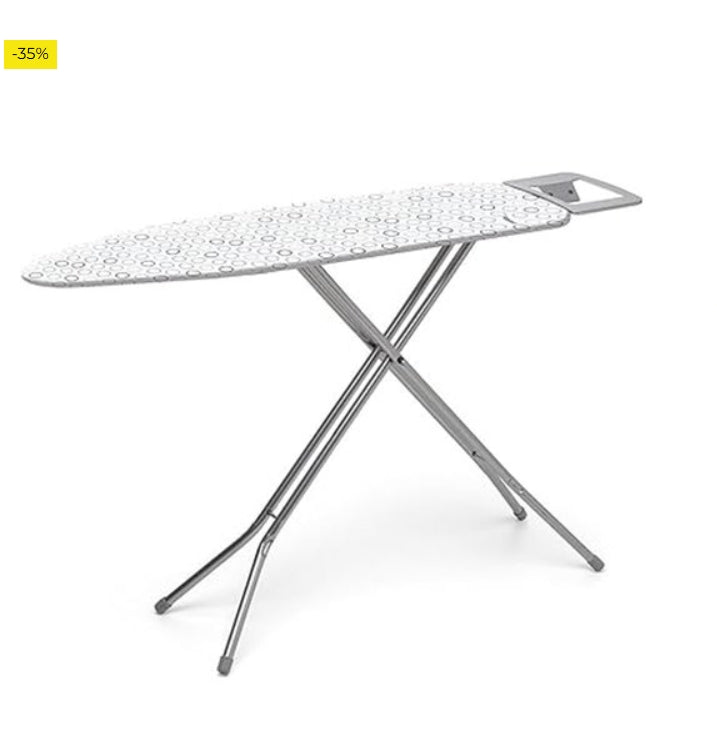 Rayen | Bügelbrett | Basis-Sortiment | Streckmetall-Platte | Baumwolle & Polyester Bezug | Stollen Rutschfeste Gummibeine | Maße