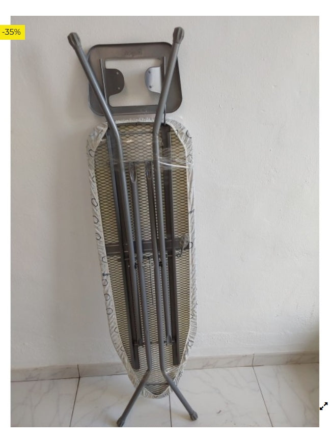 Rayen | Bügelbrett | Basis-Sortiment | Streckmetall-Platte | Baumwolle & Polyester Bezug | Stollen Rutschfeste Gummibeine | Maße