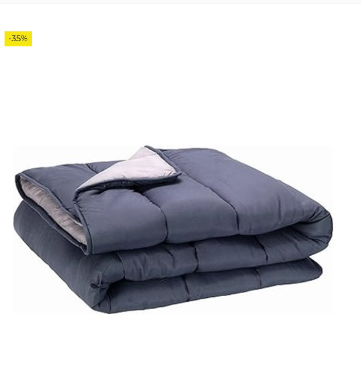 Pikolin Home - Edredón Reversible 300 gr - Relleno Nórdico Bicolor - para Cama 90 - Tacto Pluma, Cálido, Transpirable, Color Gri