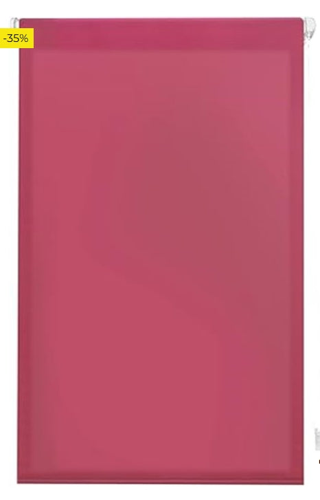 INTERBLIND | Estor Premium Enrollable EasyFix Translúcido Liso 42x180 cm (Ancho por Alto) - Estor Premium Montaje SIN Herramient