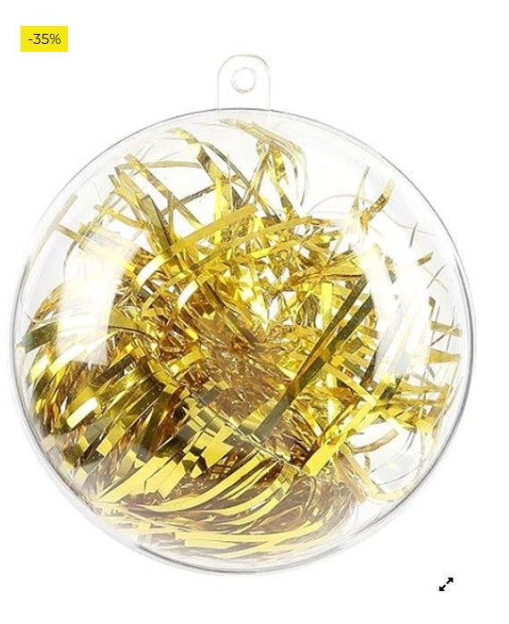 himaly 20 Stücke Acrylkugeln Transparent Set Christbaumkugeln Weihnachtskugeln Acryl Kugeln Durchsichtige Kunststoffkugeln Saiso Referencia B075YSGPYP