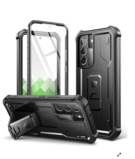 Dexnor - Funda Compatible con Samsung Galaxy S22 Plus 5G con Protector de Pantalla Integrado de Grado Militar 360 de Cuerpo Comp
