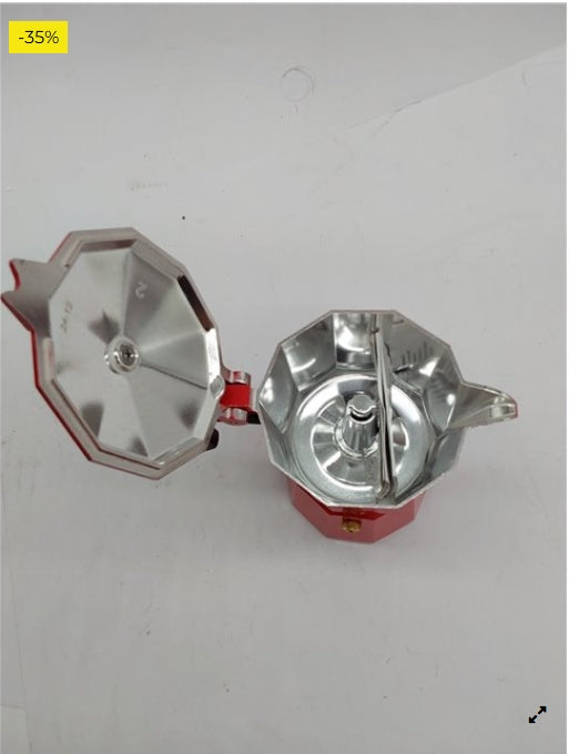 Monix Fresa Cafetera Italiana de Aluminio, 3 Tazas, Color Fresa, Apta para Todo Tipo de encimeras, Excepto inducción, 9 cm