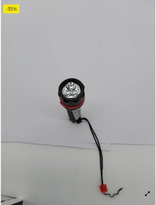 Velamp IRUB1LED Linterna de 3 LED en Goma hiperresistente. con Encaje cómodo. Funciona con 2 Pilas AA (no Incluidas). Súper Bril