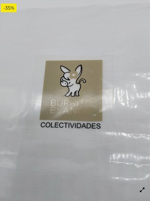 Burrito Blanco Sábanas de Hostelería | Juego de Sábanas 150x190/200 | Ropa de Cama Algodón/Poliéster | Fácil Planchado | Color B