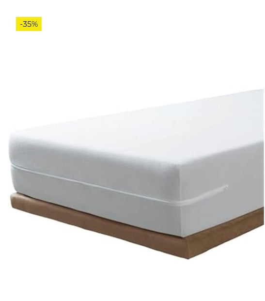 Savel - Funda colchón Rizo Microfibra, elástica y Ajustable, 60x120 (para Camas de 120). Protección por Todos Sus Lados. para Al