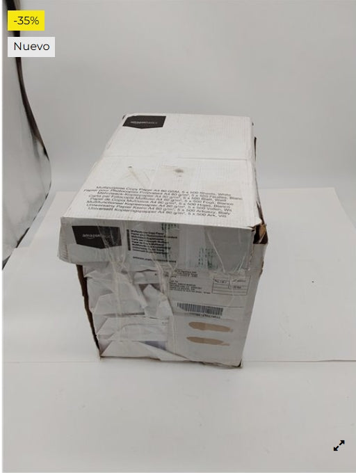 Amazon Basics Papel multiusos para impresora A4 80gsm, 1000 Unidad, 2 Paquetes de 500, Blanco