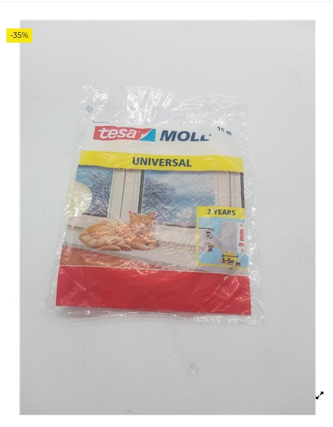 tesamoll Perfil I STANDARD, Burlete Cortavientos, Cinta Autoadhesiva de Espuma adecuado para Aislar Ventanas y Puertas del Hogar