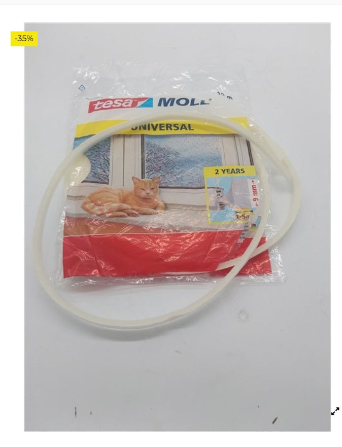 tesamoll Perfil I STANDARD, Burlete Cortavientos, Cinta Autoadhesiva de Espuma adecuado para Aislar Ventanas y Puertas del Hogar