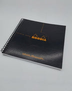 Clairefontaine ES Rhodia Reverse Book Libreta de anillas, a cuadros, 21 x 21 cm, 80 hojas, color Negro 210 x 210 mm