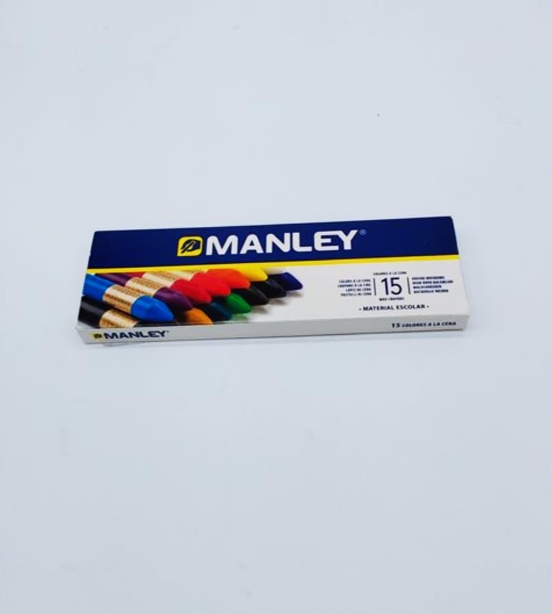 Manley Ceras 15 Unidades | Ceras de Colores Profesionales | Estuche de Ceras Blandas de Trazo Suave | Pueden Mezclarse los Color
