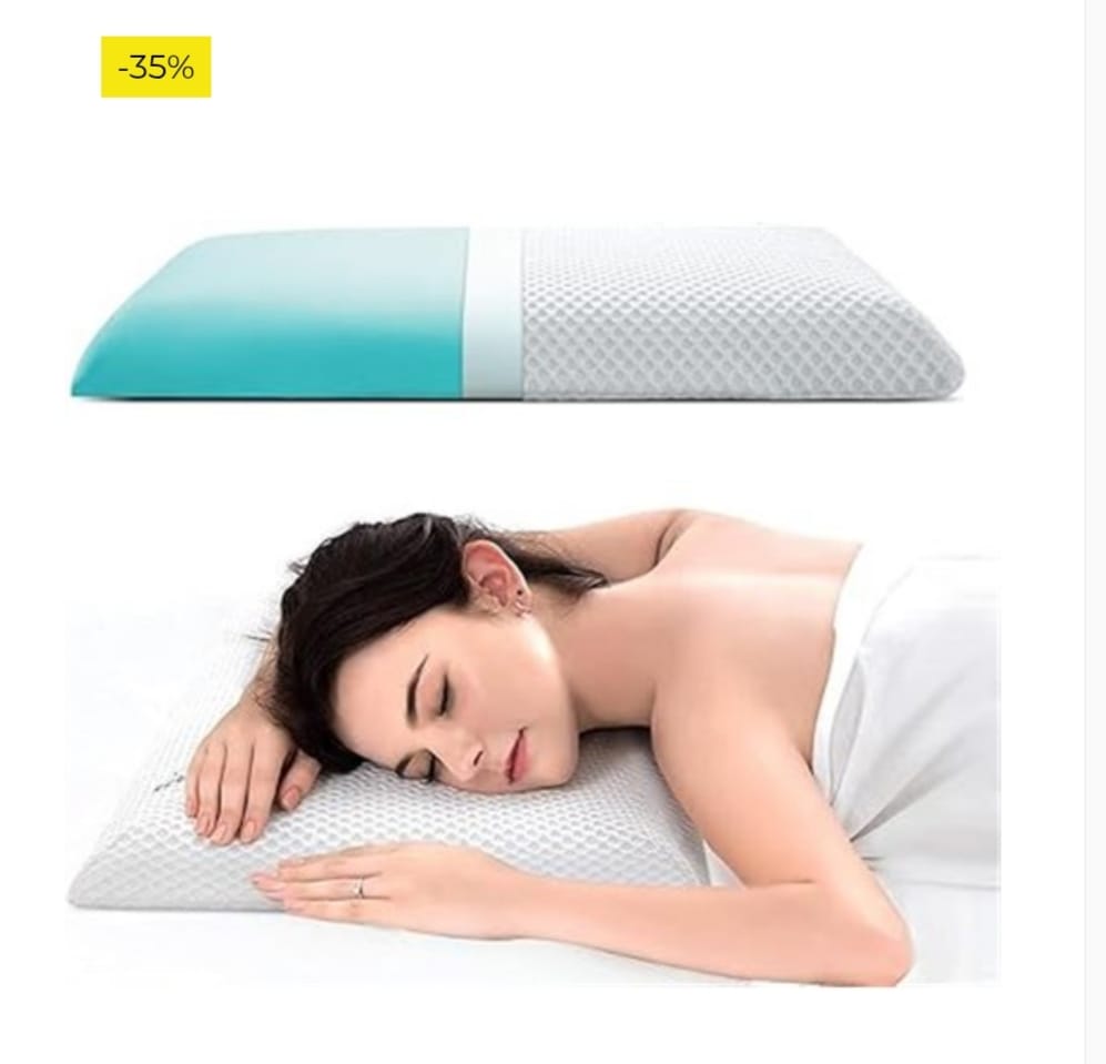 AOTOZE Almohada Baja y Blanda | Almohada Dormir Boca Abajo | Almohada Fina Y Plana | Almohada Viscoelastica Fina 60x40x6 cm