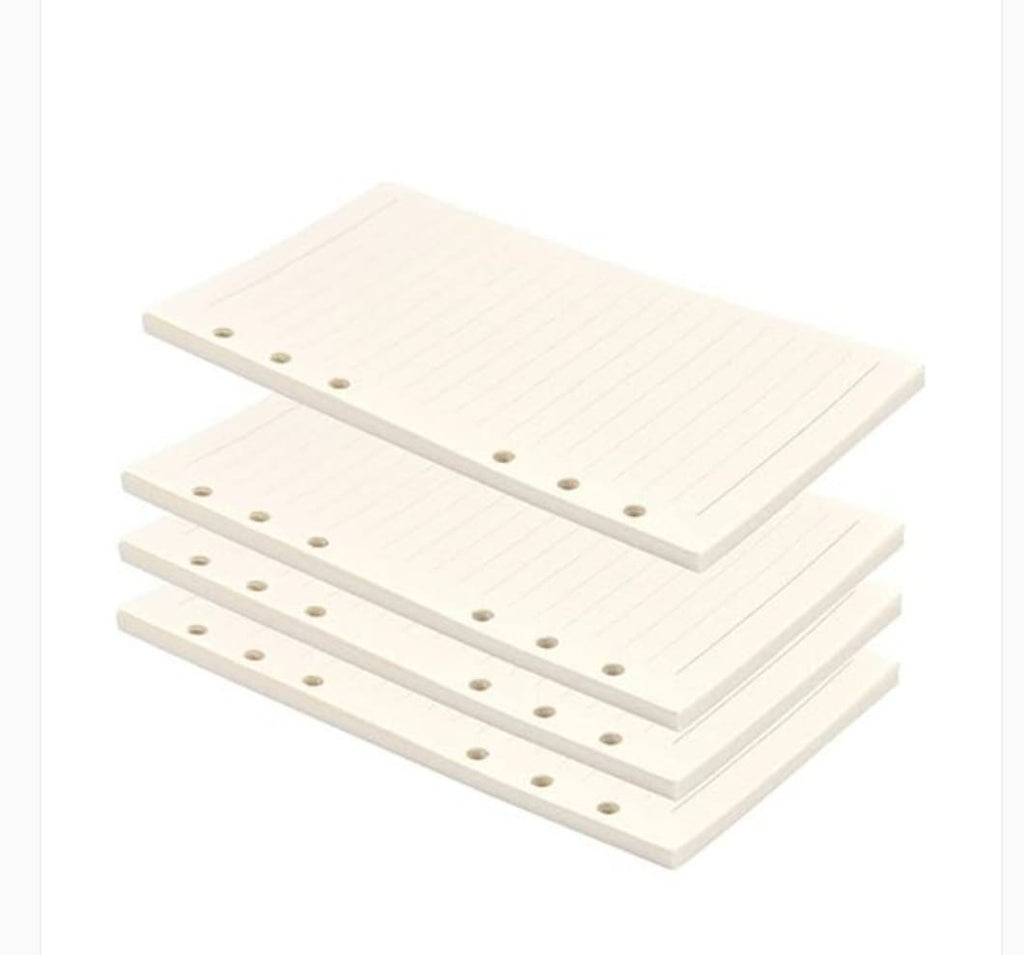Papel de Recambio A6 con 6 Anillas Inserciones de Planificador de Encuadernación 4 piezas