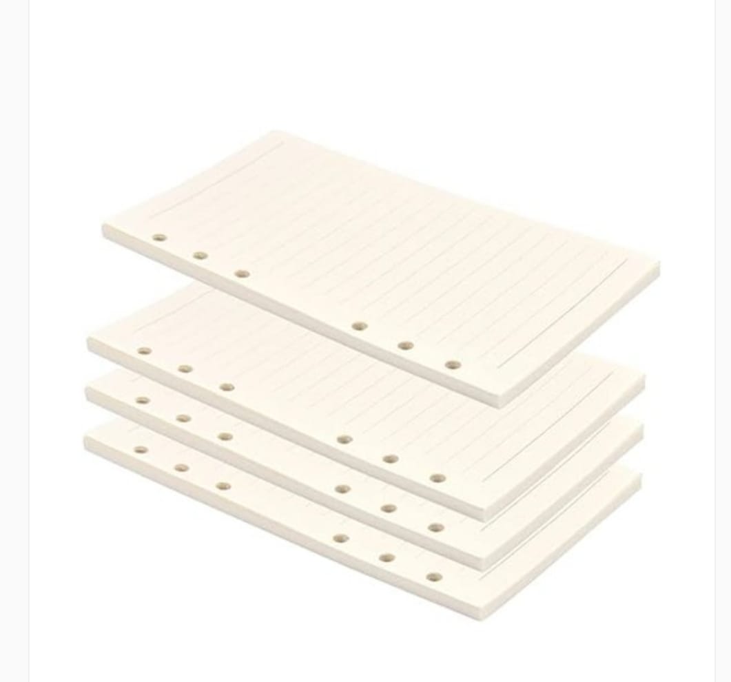 Papel de Recambio A6 con 6 Anillas Inserciones de Planificador de Encuadernación 4 piezas