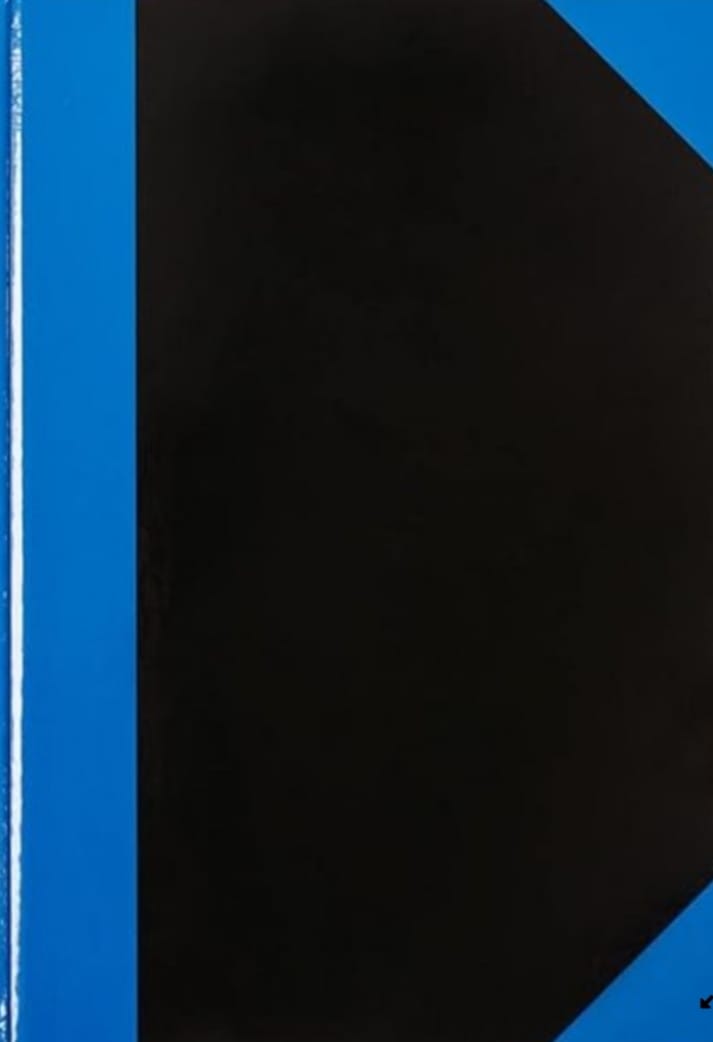 Idena 10094 - Cuaderno DIN A6, 96 hojas, 70 g/m², rayado, tapa dura, azul/negro